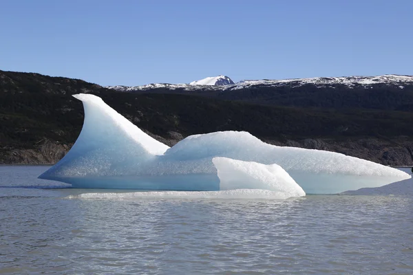 Παγόβουνο στη λίμνη γκρι στο εθνικό πάρκο Torres del Paine, Παταγονία της Χιλής — Φωτογραφία Αρχείου