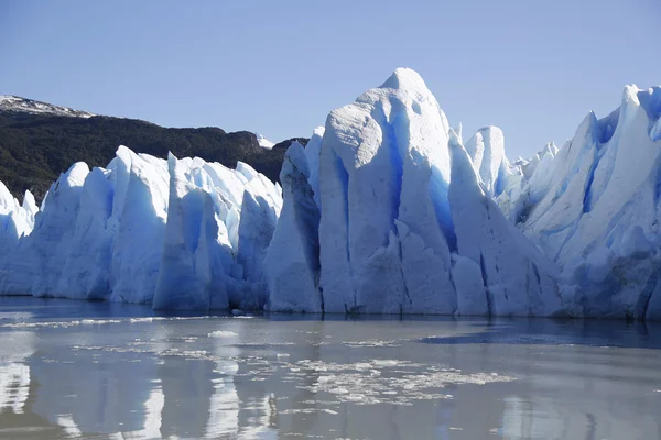 Šedé ledovec, Torres del Paine národní Park, Patagonie, Chile — Stock fotografie