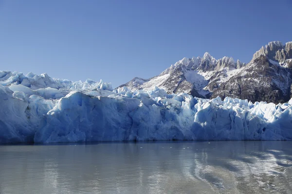 Grauer Gletscher, Torres del Paine Nationalpark, Patagonien, Chile — Stockfoto