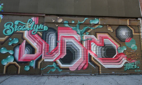 Arte mural en Dodworth Street en Brooklyn — Foto de Stock