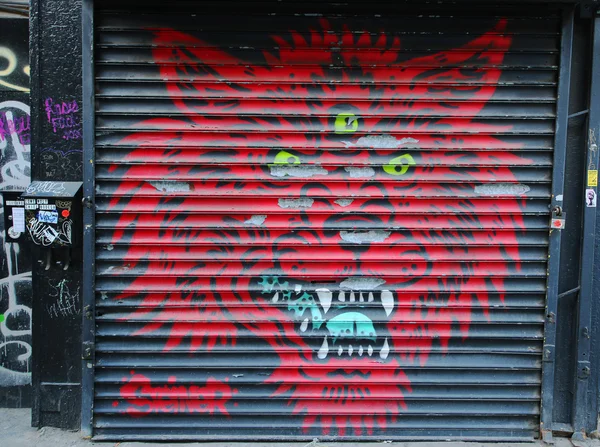 Arte mural na Dodworth Street em Brooklyn — Fotografia de Stock