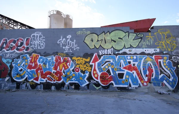 Graffiti art em East Williamsburg em Brooklyn — Fotografia de Stock