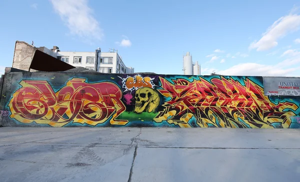 Graffiti-Kunst am east williamsburg in brooklyn — Stockfoto