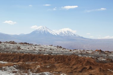 Moon Valley veya Valle de la Luna manzara Atacama Çölü'nde