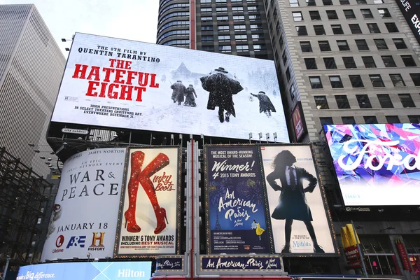 Broadway signs in Manhattan — Stock Photo, Image