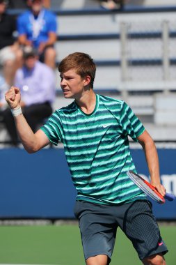 Bize açık 2014 maç sırasında eylem Junior tenis oyuncusu Stefan Kozlov Amerika Birleşik Devletleri