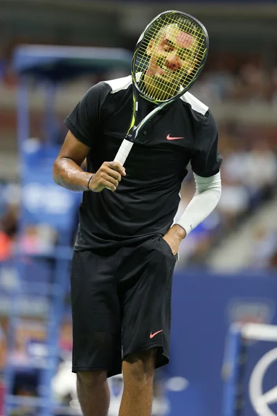 Professional tennis player Nick Kyrgios of Australia in action during his match at US Open 2015 — Stock Photo, Image