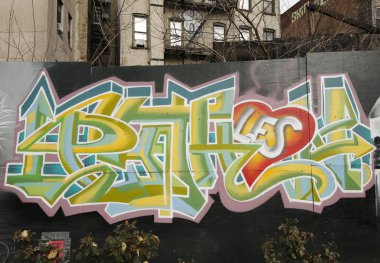 Graffiti art at Houston Avenue in Lower Manhattan