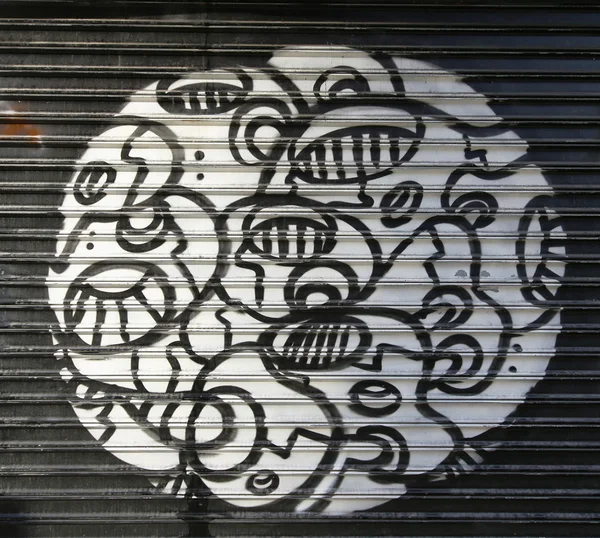 Τοιχογραφία στο έργο 100 πύλες στο Lower East Side του Μανχάταν — Φωτογραφία Αρχείου