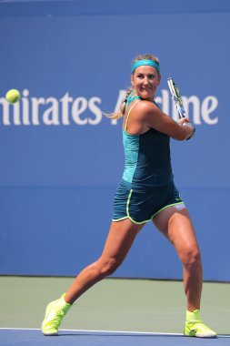 Eylem sırasında bize açık 2015 yılında iki kez Grand Slam şampiyonu Victoria Azarenka Beyaz Rusya'nın ikinci tur maç