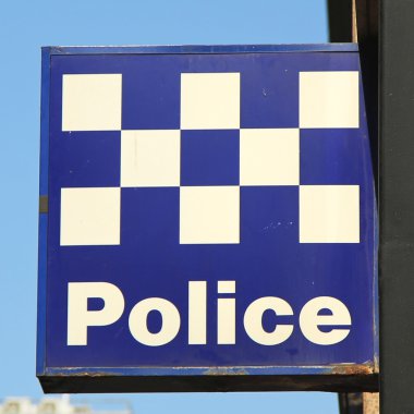 Melbourne Avustralya polis işareti