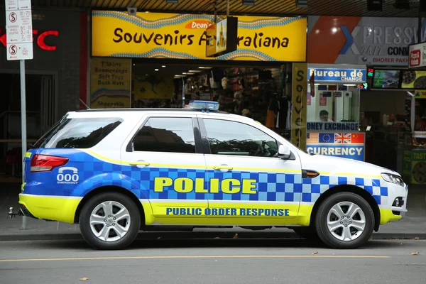 Victoria Police Public Order Response Team providing security in Melbourne — Stock Photo, Image