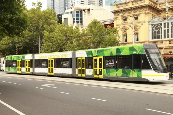 Modern Melbourne Tram the famous iconic transportation in the town — Stockfoto