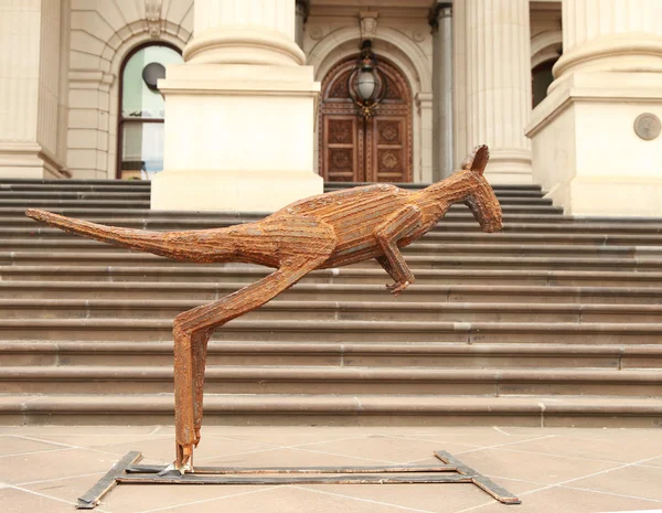 Kangaroos Invade Parliament House installation by Richard Savage during Australia Day 2016 — Stock fotografie