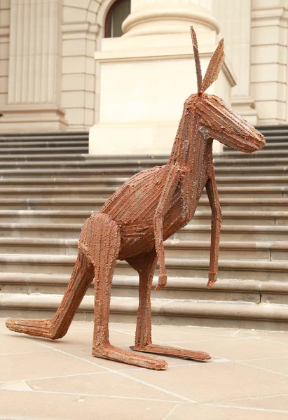 Kangaroos Invade Parliament House installation by Richard Savage during Australia Day 2016 — Stock fotografie