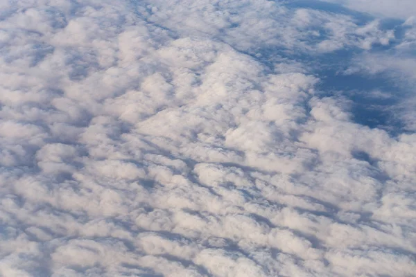 Estratosfera Uma Vista Nuvens Uma Janela Avião Paisagem Nublada Cumuliforme — Fotografia de Stock