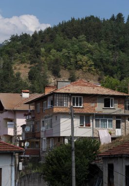 Devin, Smolyan Eyaleti, Bulgaristan-19.07.2021. Rodop Dağlarında bir şehir.