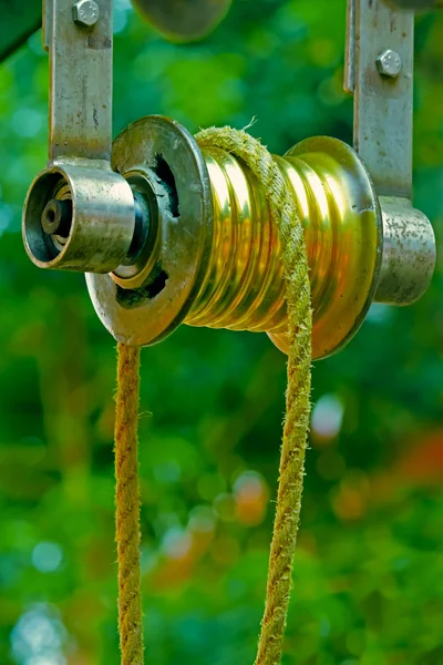 Rahate Una Polea Usada Para Sacar Agua Pozo Una Manera —  Fotos de Stock