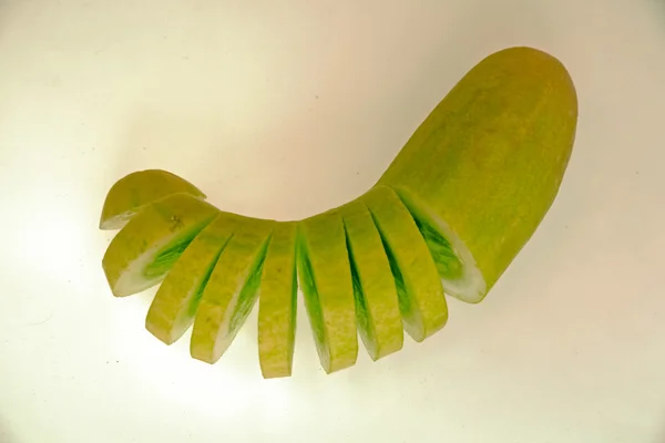 Pepino Cucumis Sativus Una Planta Ampliamente Cultivada Familia Cucurbitaceae Una — Foto de Stock