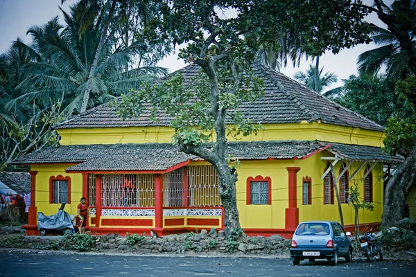 Arquitectura Goa Casa Vieja Estructura Goa India —  Fotos de Stock
