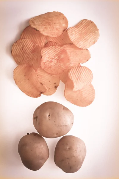 Patatine Ridged Con Patate — Foto Stock