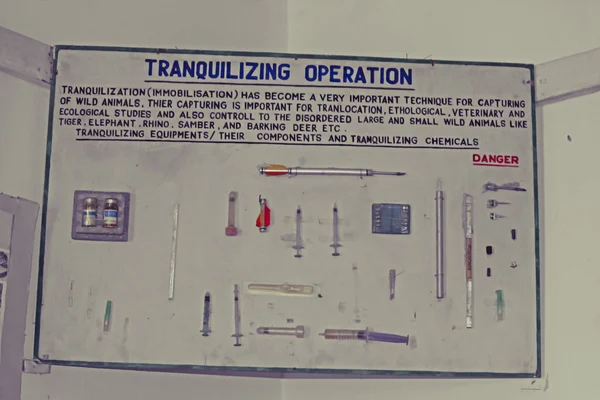 Различные Типы Шприцов Транквилизации Обездвиживания Диких Животных — стоковое фото