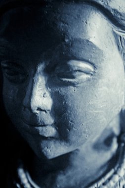 View of workshop of making idols of Goddess for navratra festival at Ratnagiri, Maharashtra, India