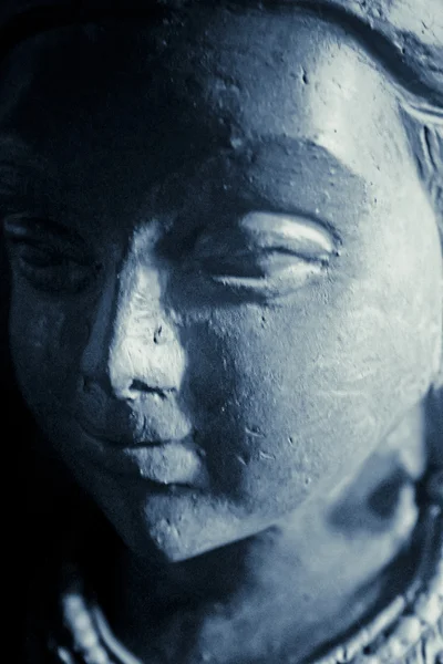 View of workshop of making idols of Goddess for navratra festival at Ratnagiri, Maharashtra, India