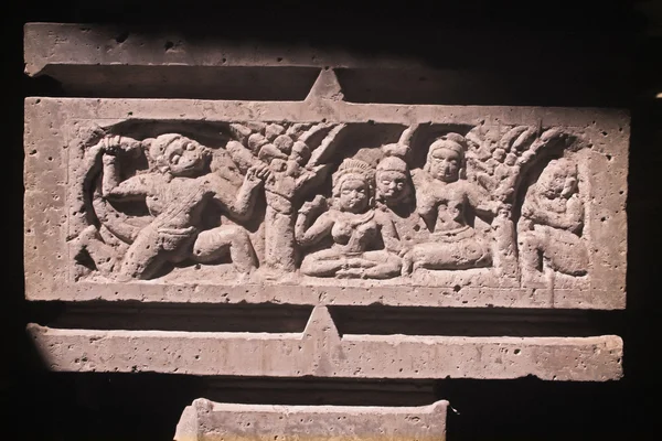 Tallado Shri Bhiravnath Templo Del Señor Shiva Kikli Maharashtra India — Foto de Stock