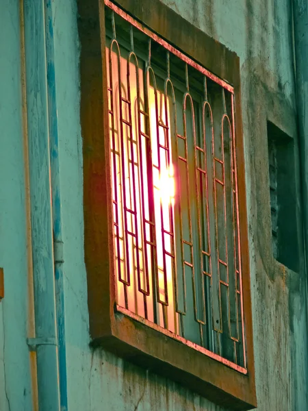 Lumière Tombant Sur Verre Fenêtre — Photo