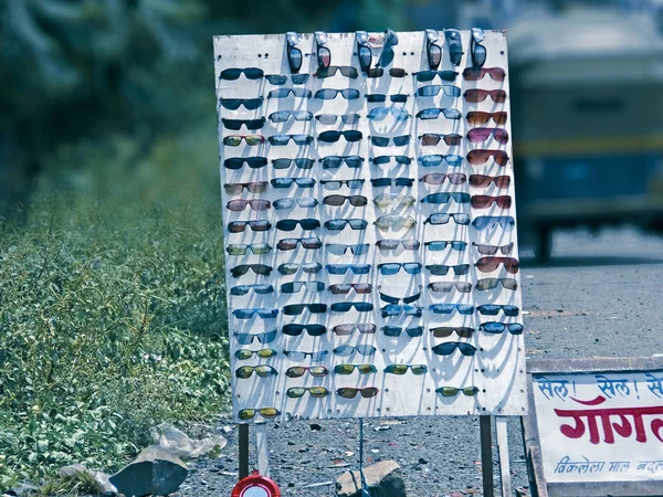 Las Gafas Muestran Para Venta Calle Pune Maharashtra India — Foto de Stock