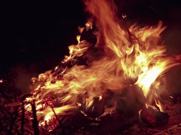 Menschen Feiern Holi Das Fest Des Feuers Und Der Farben — Stockfoto