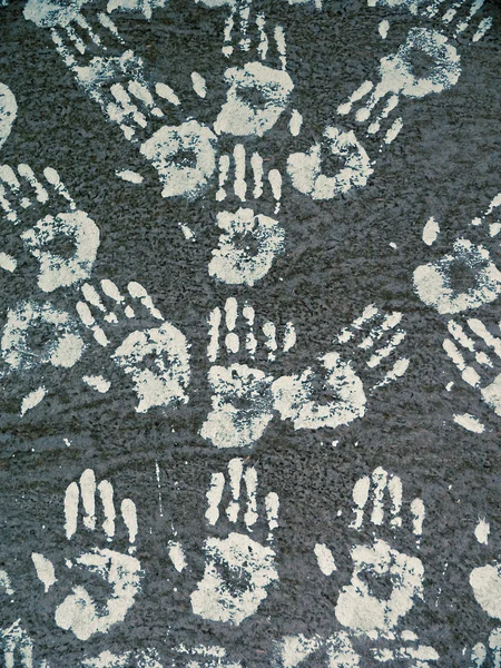 Palmiye damgalı duvar kabilesi, jharkhand, Hindistan