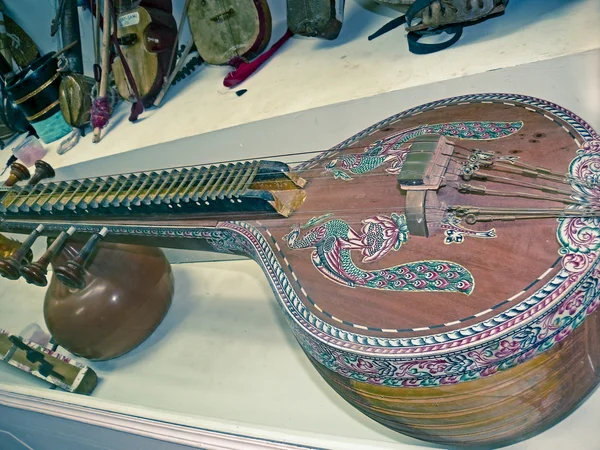 Old Sarasvati Vina Veena Musical Instruments Inde Images De Stock Libres De Droits