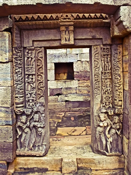 Escultura Arruinada Templo Quarenta Cinco Sanchi Stupa Madhya Pradesh Índia — Fotografia de Stock