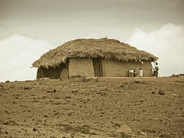 Traditionele Mud Hut Shiroli Maharashtra India — Stockfoto