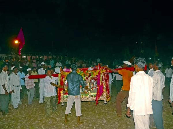 Tanrıça Mahakali Den Palakhi Ratnagiri Maharashtra Hindistan — Stok fotoğraf