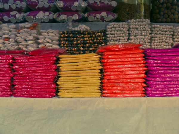 Puja Objets Vendre Extérieur Temple Maharashtra Inde — Photo