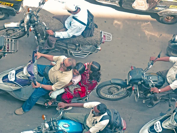 Vehículos Una Señal Pune Maharashtra India —  Fotos de Stock