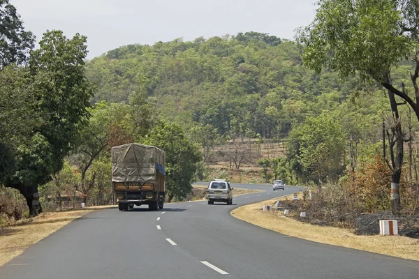 truck on road, india
