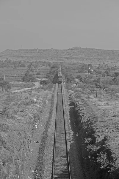 Train Railroad Track Ramdarya Pune Maharashtra India — Stock Photo, Image