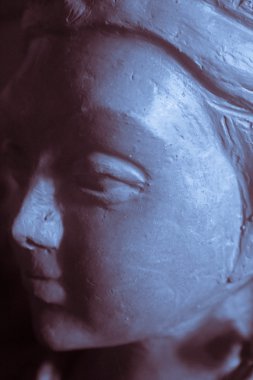 View of workshop of making idols of Goddess for navratra festival at Ratnagiri, Maharashtra, India