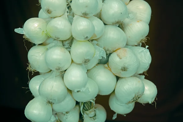 Weiße Zwiebeln Zum Verkauf Auf Dem Markt Pune Maharashtra Indien — Stockfoto