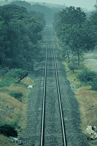 Tren Yolu Ramdarya Pune Maharashtra Hindistan — Stok fotoğraf