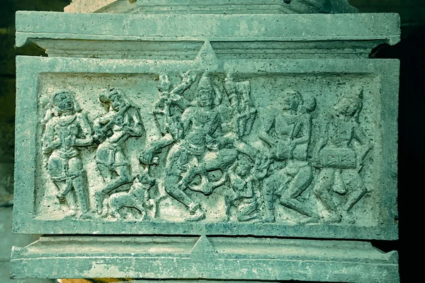 Carving Bij Shri Bhiravnath Temple Lord Shiva Bij Kikli Maharashtra — Stockfoto