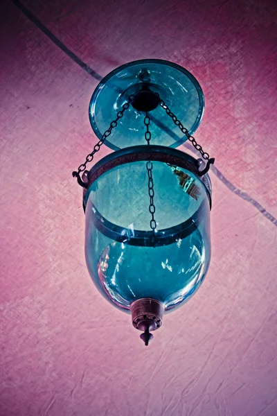 Old Glass Cloche Chandelier India — Stock Photo, Image