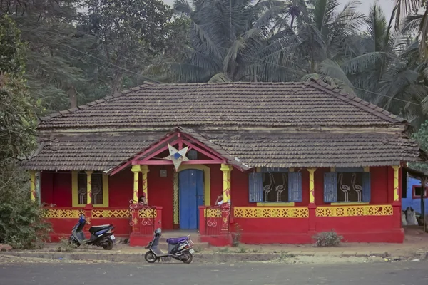 Goan Architecture Stary Dom Struktura Goa Indie — Zdjęcie stockowe