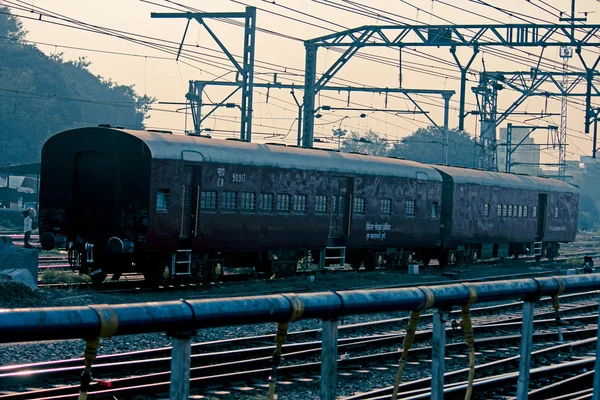 Train Railway Track Pune Maharashtra Índia — Fotografia de Stock