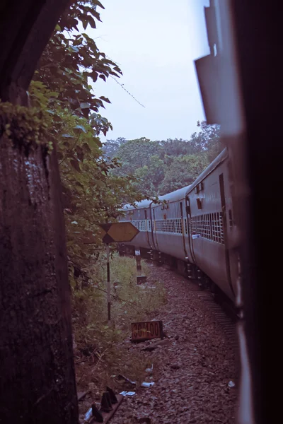 Железнодорожный Транспорт Тоннеле Гоа Индия — стоковое фото