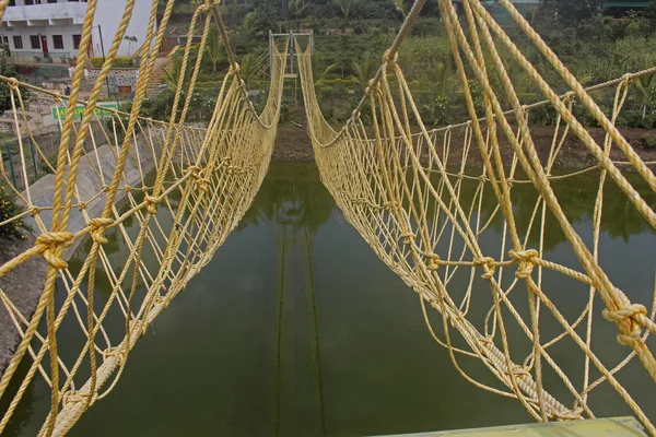 Rope Way River Crossing — Stockfoto